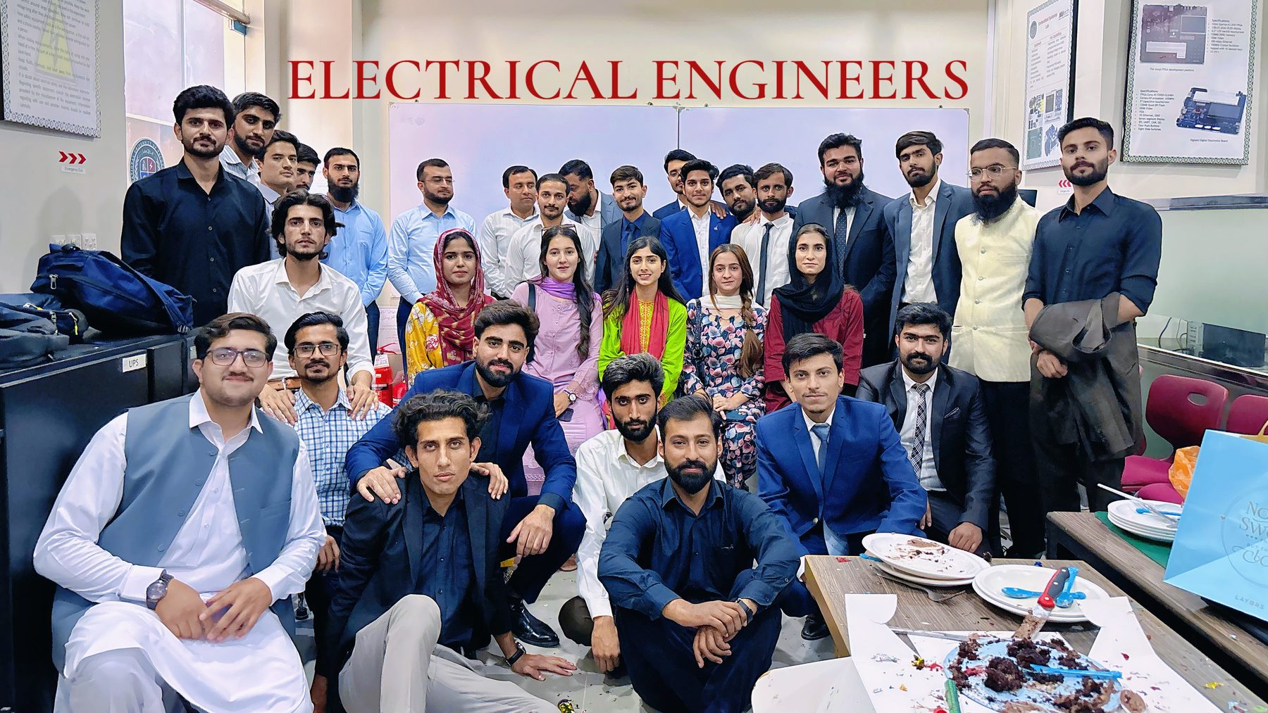 Electrical engineering class photo